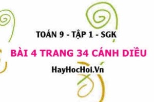 Bài 4 trang 34 Toán 9 tập 1 Cánh Diều
